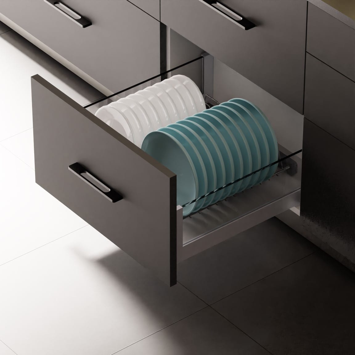 Pro-motion Drawer System - Slim 3 Series with Glass